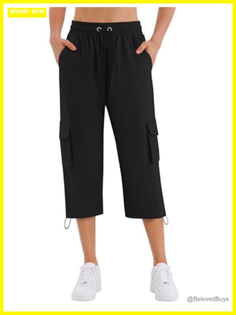 Waterproof Hiking Capris with Pockets Quick Dry Cargo Capri